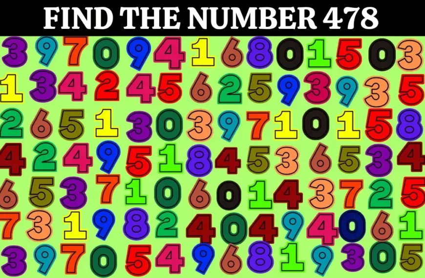 Test di illusione ottica: se avete gli occhi acuti trovate il numero 478 in 20 secondi