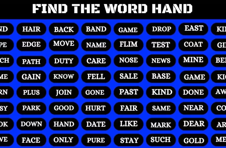 Test visivo dell’illusione ottica: se avete gli occhi dell’aquila, trovate la parola “mano” in 12 secondi.