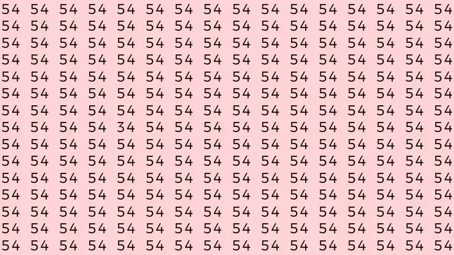 Test cerebrale dell'illusione ottica: se hai la vista acuta, riesci a trovare il 34° numero su 54 in 6 secondi? Test di illusione ottica del cervello: se avete occhi acuti, trovate il 34° numero su 54 in 6 secondi?