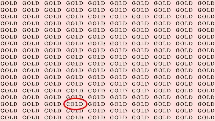 Test di osservazione: se hai occhi d'aquila, trova la parola fredda in oro entro 10 secondi Test di osservazione: se hai gli occhi dell'aquila, trova la parola fredda in oro entro 10 secondi