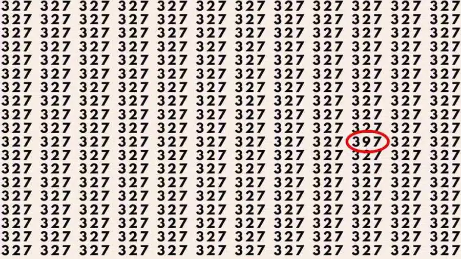 Test di illusione ottica: se avete occhi d'aquila, riuscite a trovare il numero 397 su 327 in 7 secondi? Test di illusione ottica: se avete occhi d'aquila, riuscite a trovare il numero 397 su 327 in 7 secondi?