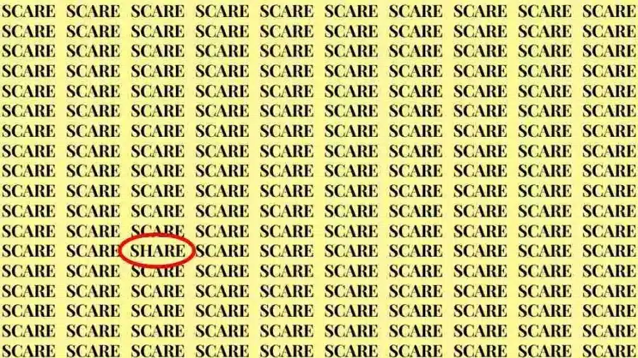 Test di osservazione: se avete occhi d'aquila, trovate la parola dell'orrore in 15 secondi Condividi Test di osservazione: se hai gli occhi dell'aquila, trova la parola dell'orrore in 15 secondi Condividi