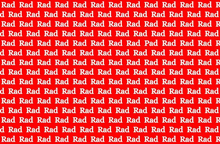 Illusione ottica: Se hai gli occhi acuti trova la parola Pad tra i Rad in 15 secondi