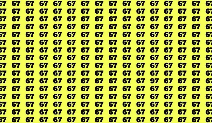 Test visivo dell’illusione ottica: se avete gli occhi acuti trovate il numero 97 in 20 secondi