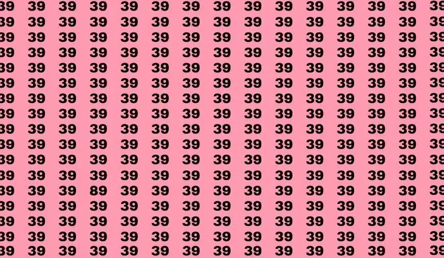 Test cerebrale di illusione ottica: se hai gli occhi acuti trova il numero 89 in 20 secondi