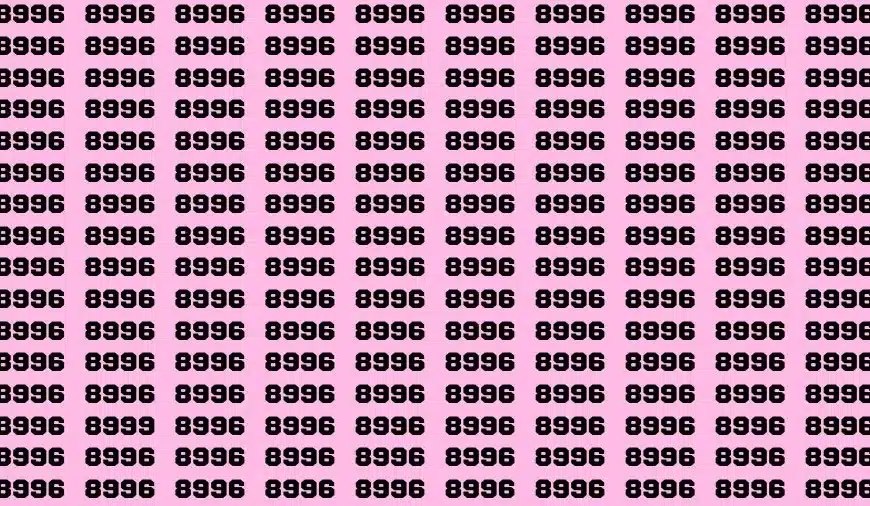 Test della vista con illusione ottica: se hai gli occhi acuti, trova il numero 8999 in 10 secondi