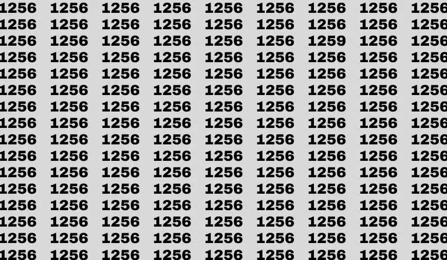 Test di abilità di osservazione: se avete gli occhi acuti, trovate il numero 1259 in 15 secondi.