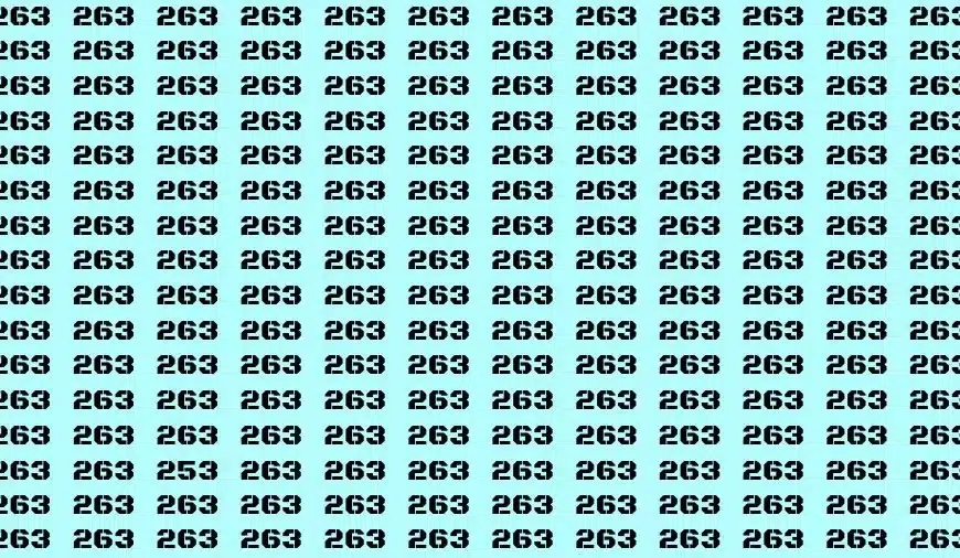 Test di illusione ottica: se avete gli occhi di un falco trovate il numero 253 in 13 secondi