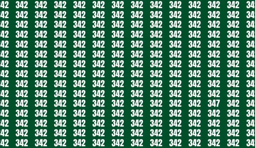 Test visivo dell’illusione ottica: se hai gli occhi acuti trova il numero 347 in 20 secondi