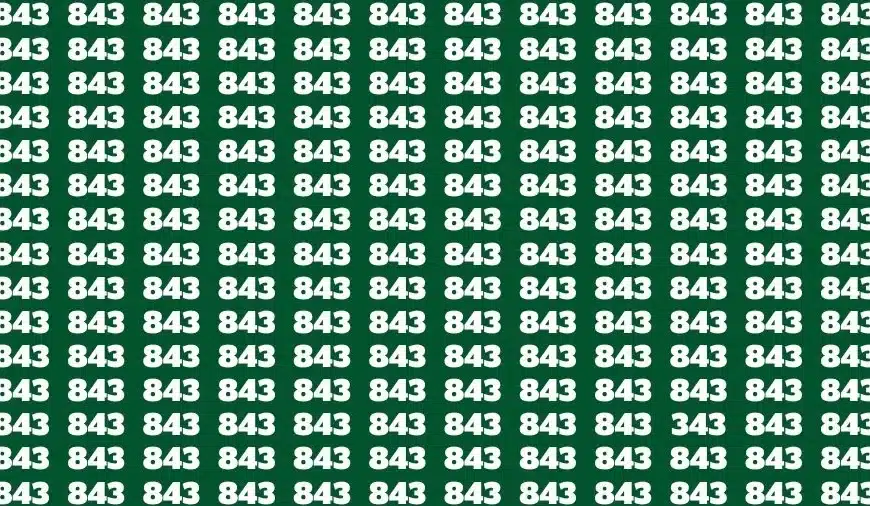 Test dell’illusione ottica: se avete gli occhi di un falco, trovate il numero 343 in 13 secondi