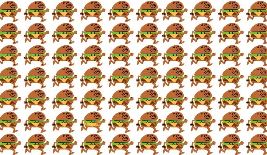 Test visivo dell’illusione ottica: se avete gli occhi dell’aquila trovate l’hamburger strano in 18 secondi