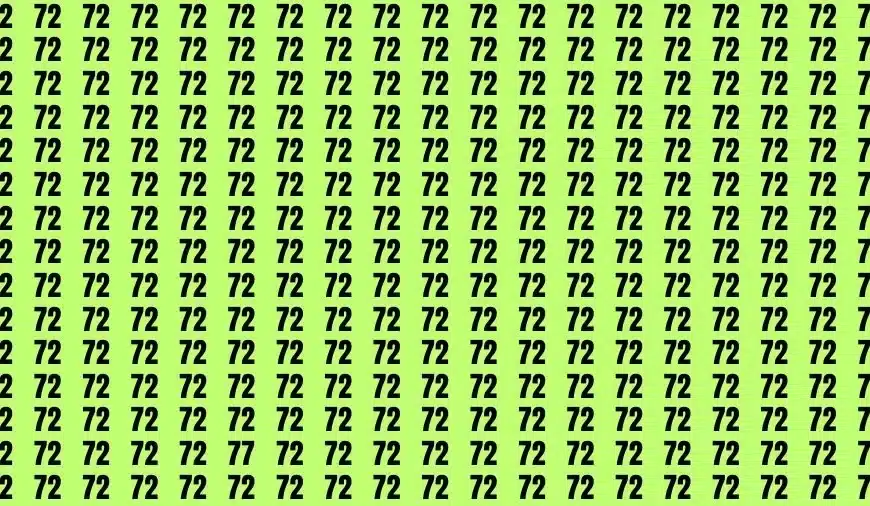 Test visivo dell’illusione ottica: se hai gli occhi acuti, trova il numero 77 in 16 secondi