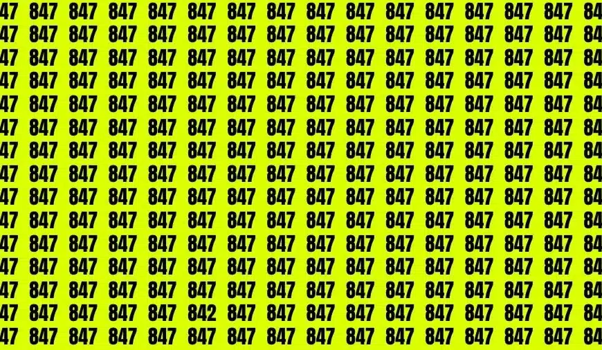 Test della vista con illusione ottica: se hai gli occhi acuti trova il numero 842 in 10 secondi