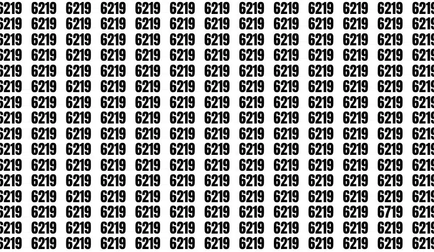 Test visivo dell’illusione ottica: se avete gli occhi acuti trovate il numero 6719 in 16 secondi