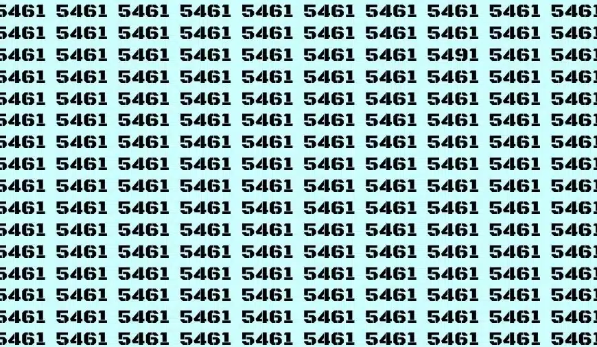 Test dell’illusione ottica: se avete gli occhi dell’aquila trovate il numero 5491 in 18 secondi
