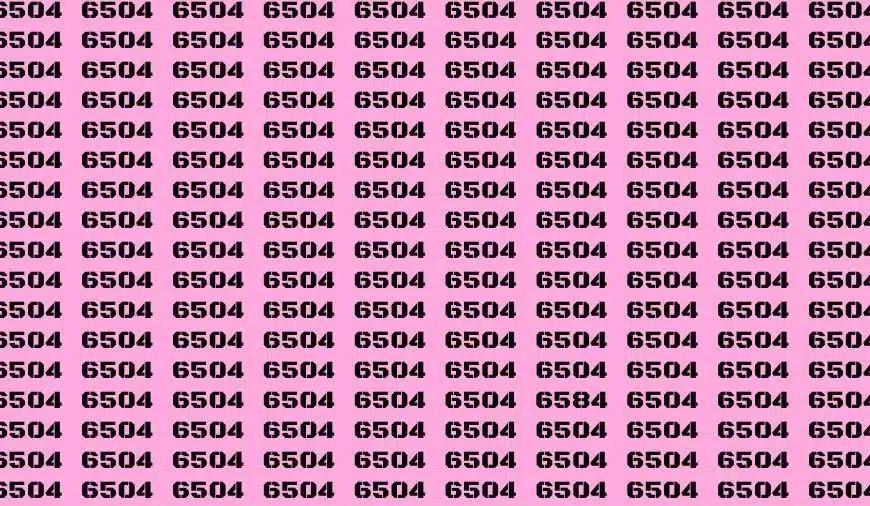 Test visivo dell’illusione ottica: se avete gli occhi acuti trovate il numero 6584 in 16 secondi