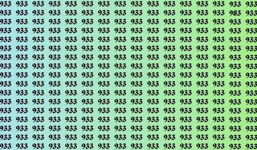 Test della vista con illusione ottica: se hai gli occhi acuti, trova il numero 983 in 10 secondi