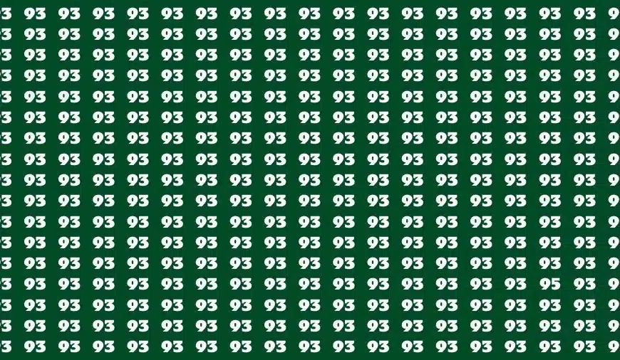 Test visivo dell’illusione ottica: se avete gli occhi dell’aquila, trovate il numero 95 tra 96 in 14 secondi