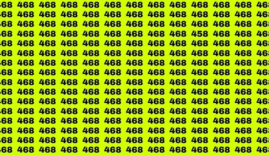 Test dell’illusione ottica: se avete gli occhi dell’aquila trovate il numero 458 in 18 secondi