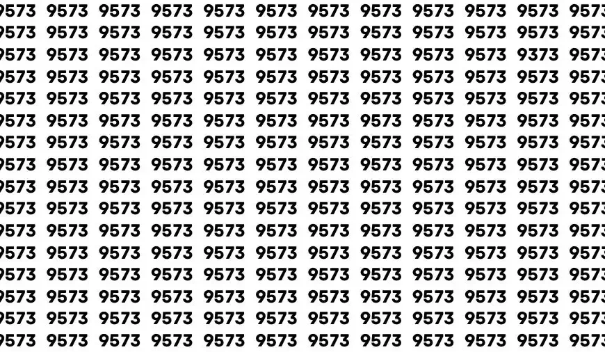 Test visivo di illusione ottica: se avete gli occhi dell’aquila, trovate il numero 9373 tra i 9573 in 13 secondi