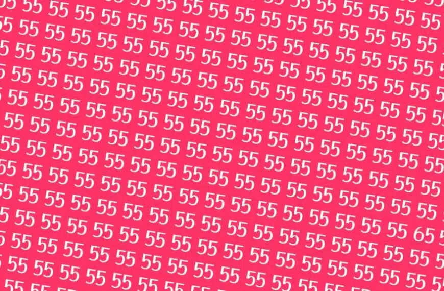 Test di pensiero: trova il numero 65 tra 55 in 15 secondi