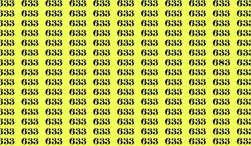 Illusione ottica: Se hai una visione 50/50 trova il numero 683 tra 633 in 14 secondi