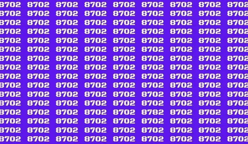 Test della vista con illusione ottica: se avete gli occhi acuti trovate il numero 8782 in 10 secondi