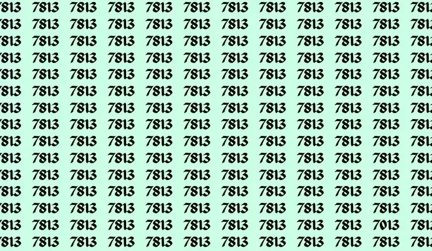 Test della vista con illusione ottica: se hai gli occhi acuti trova il numero 7013 in 14 secondi