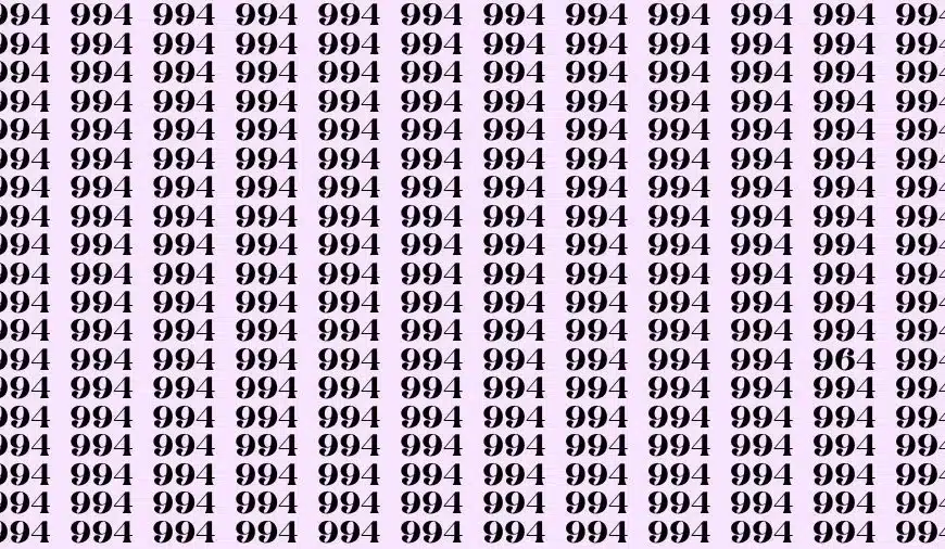 Test della vista con illusione ottica: se hai gli occhi acuti trova il numero 964 in 10 secondi