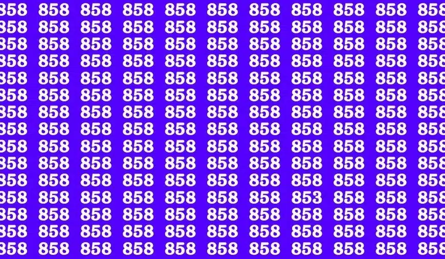 Test della vista per illusioni ottiche: se avete gli occhi acuti, trovate il numero 853 in 10 secondi