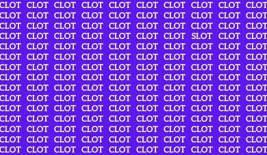 Test dell’occhio sull’illusione ottica: se avete occhi acuti trovate la parola Slot in 18 secondi