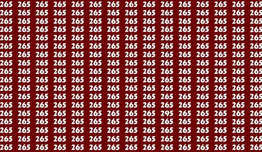 Test di illusione ottica: se avete gli occhi di un falco trovate il numero 295 in 17 secondi