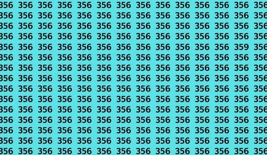 Test visivo dell’illusione ottica: se avete gli occhi acuti trovate il numero 359 in 20 secondi
