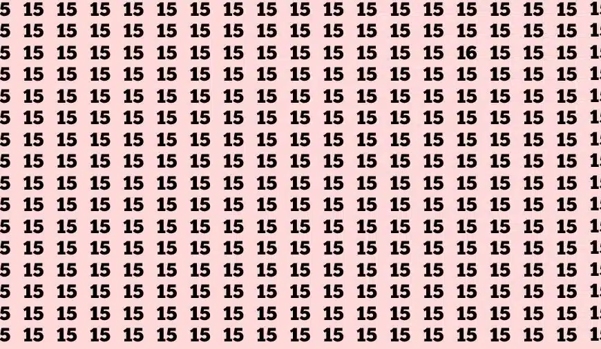 Test visivo: se avete una visione 50/50 trovate il numero 16 tra i 15 in 15 secondi