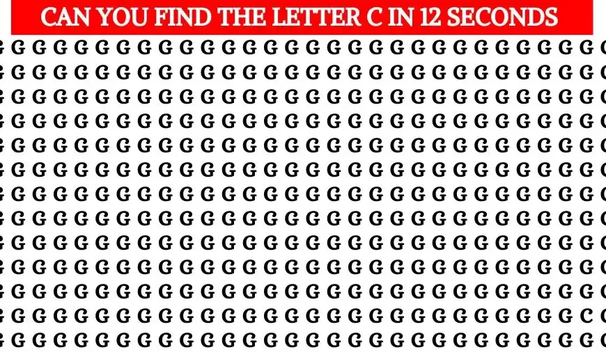 Test visivo dell’illusione ottica: se avete gli occhi acuti, trovate la lettera C tra le G in 12 secondi