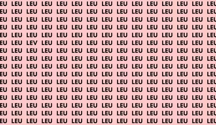 Test di capacità di osservazione: se avete gli occhi dell’aquila, trovate la parola Lev tra Leu in 10 secondi.
