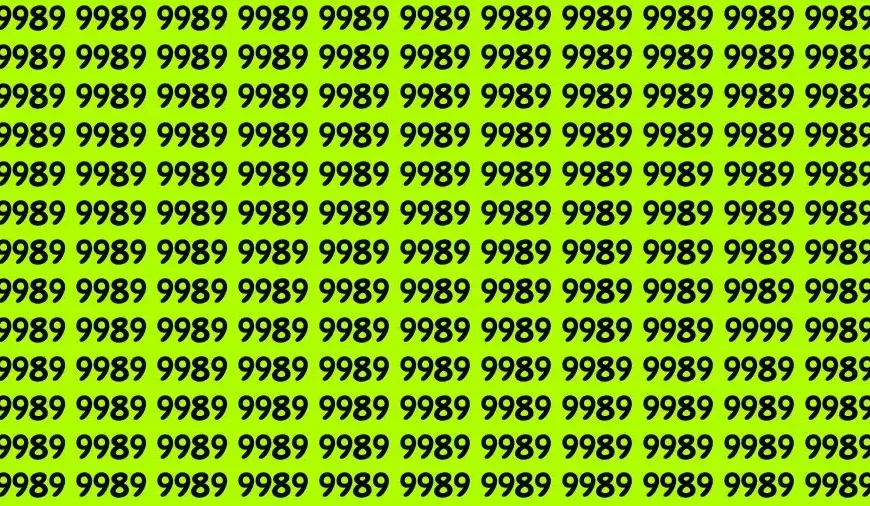 Illusione ottica: Se hai gli occhi da falco trova il numero 9999 in 13 secondi