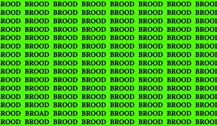 Solo gli occhi extra-acuti possono trovare la parola Broad tra i Brood in 15 secondi