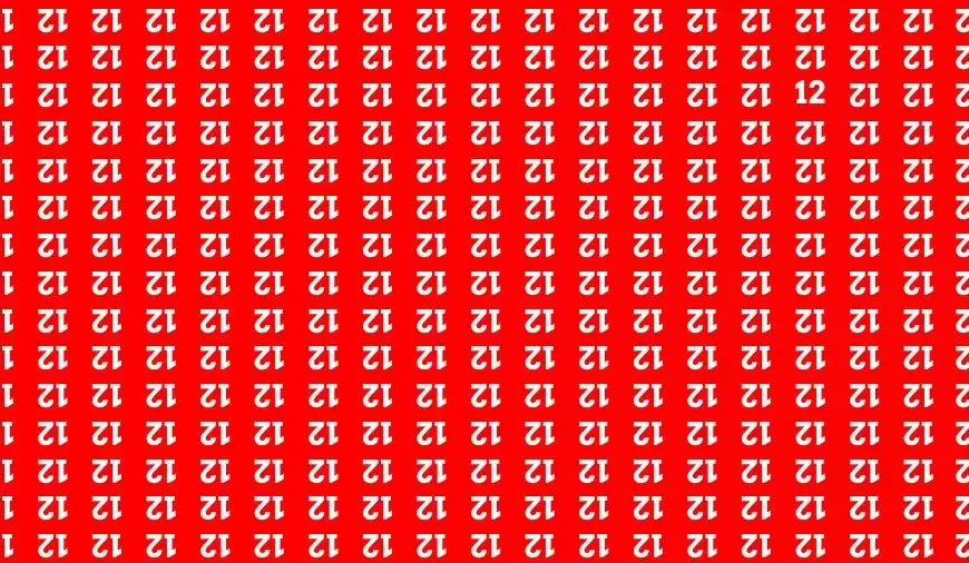 Solo il 5% delle persone riesce a individuare il numero 12 tra i 21 in questa illusione ottica entro 10 secondi