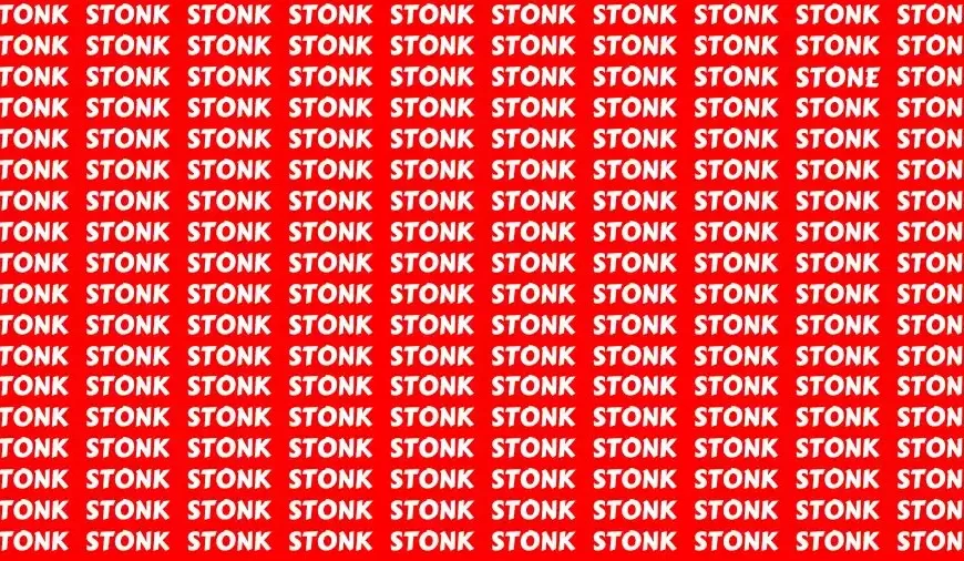 Solo le persone con gli occhi dell’aquila possono individuare la parola Stone tra Stonk in 14 secondi
