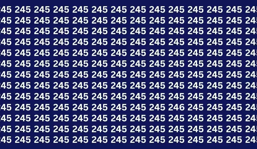 Test dell’illusione ottica: se avete gli occhi dell’aquila, trovate il numero 246 tra i 245 in 15 secondi