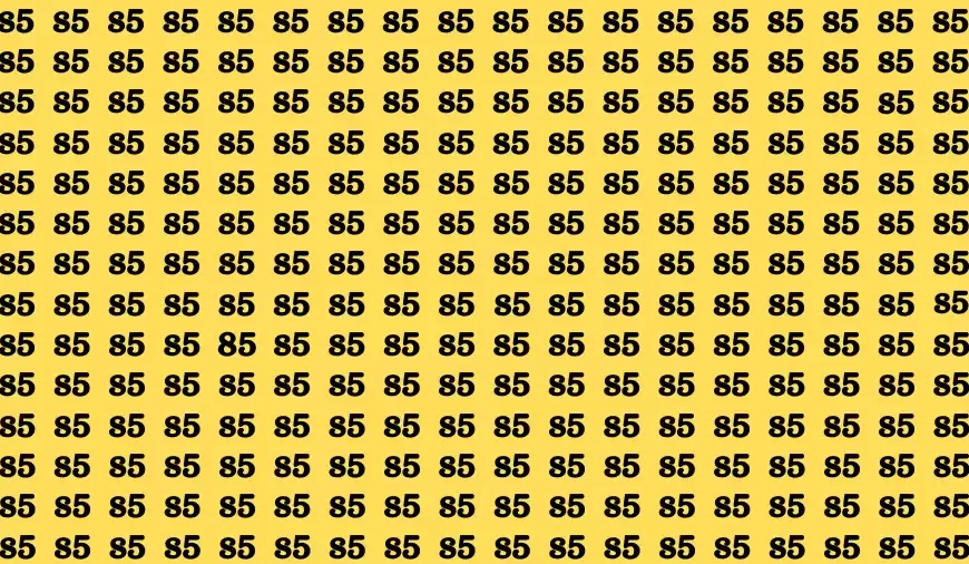 Test oculare di illusione ottica: Solo i cervelli detective possono individuare il numero 85 in 12 secondi!