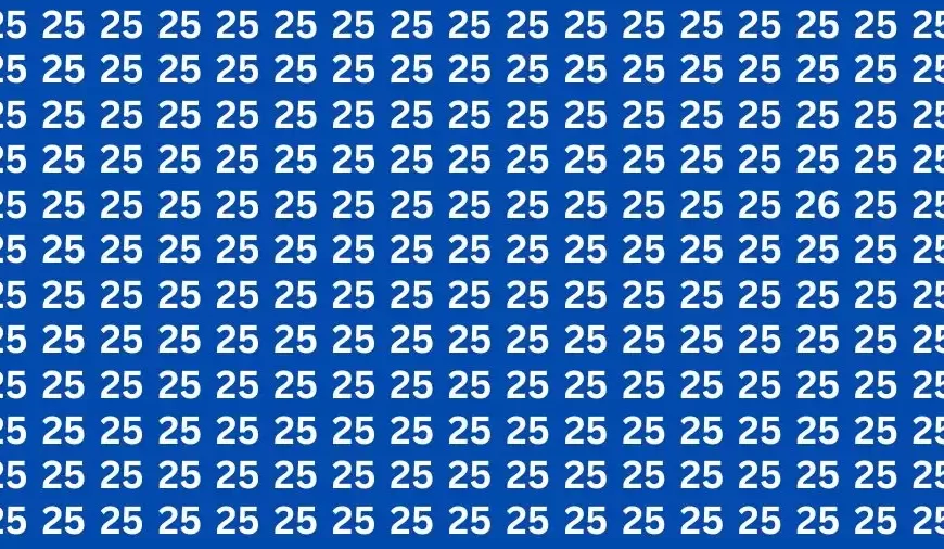 Test ottico di illusione visiva: se avete gli occhi extra-acuti trovate il numero 26 in 15 secondi
