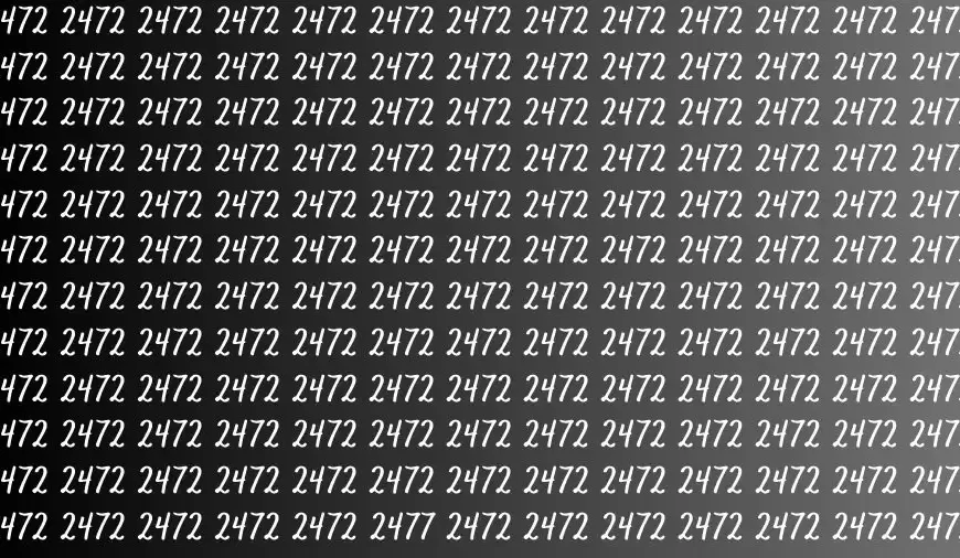Test visivo dell’illusione ottica: se avete una visione 50/50 trovate il numero 2477 in 11 secondi
