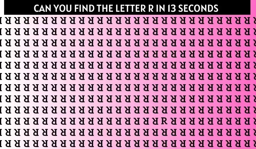 Test visivo dell’illusione ottica: se hai gli occhi acuti trova la lettera R in 13 secondi