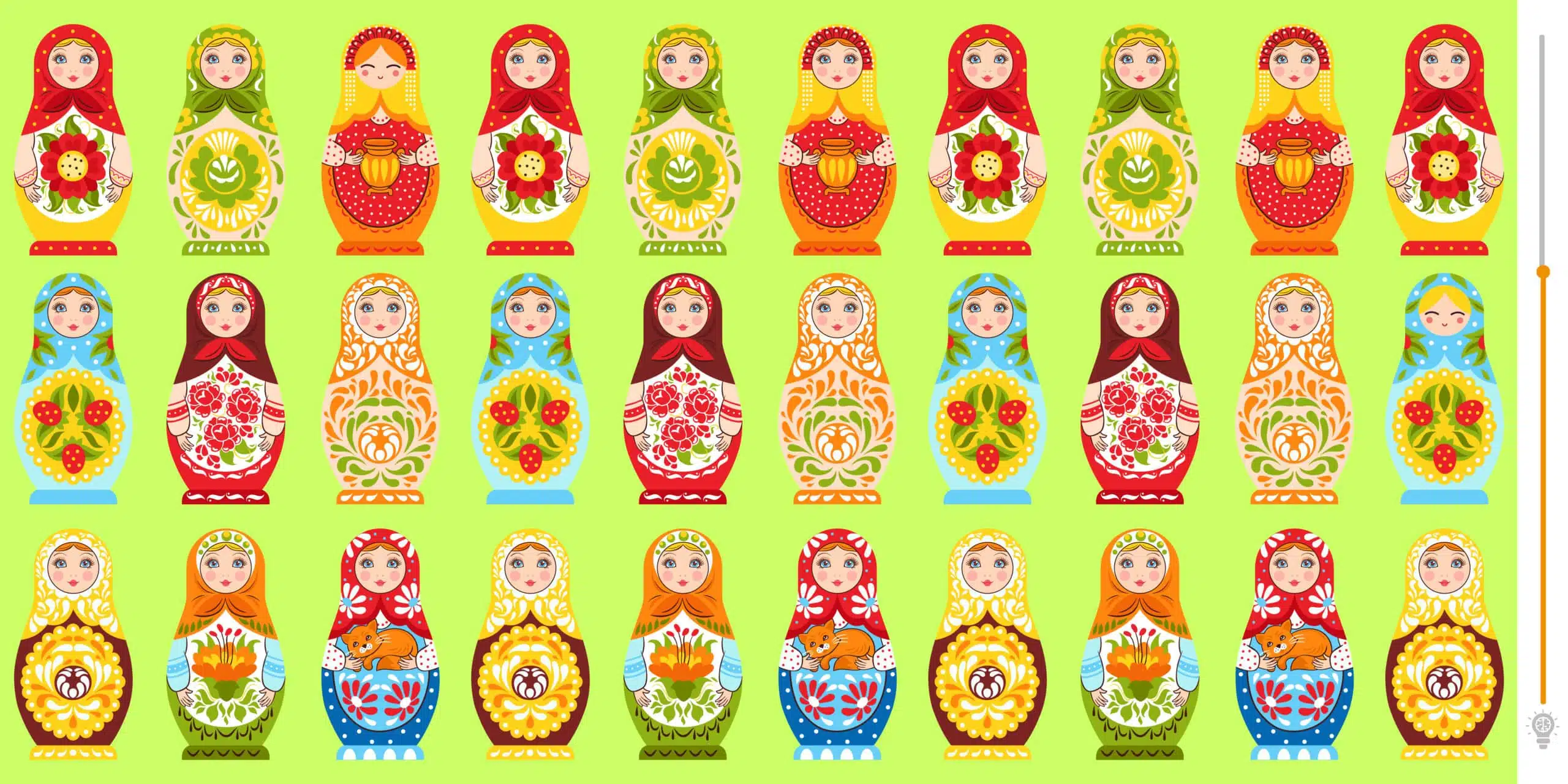 Test visivo: tieni gli occhi aperti e trova in 10 secondi le due giapponesi nascoste tra le bambole russe!