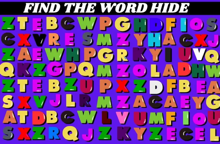 Solo le persone con il QI possono trovare la parola Hide in 10 secondi