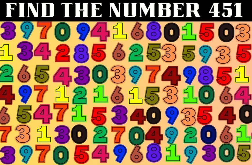 Bisogna avere un occhio di riguardo per individuare il numero 451 nascosto in questa immagine in soli 10 secondi