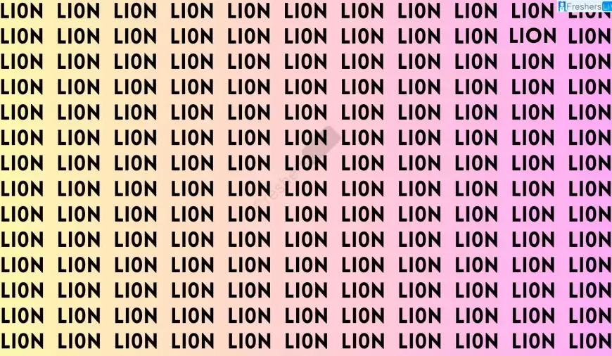 Hai una visione 50/50 se riesci a trovare la parola Leone in 10 secondi.