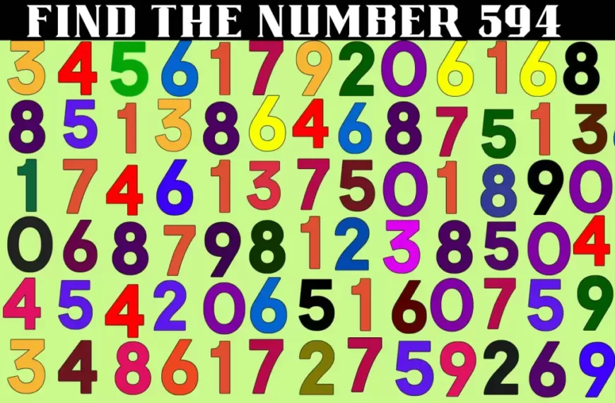 Illusione ottica per testare la vostra vista: Se hai gli occhi da falco trova il numero 594 in 15 secondi